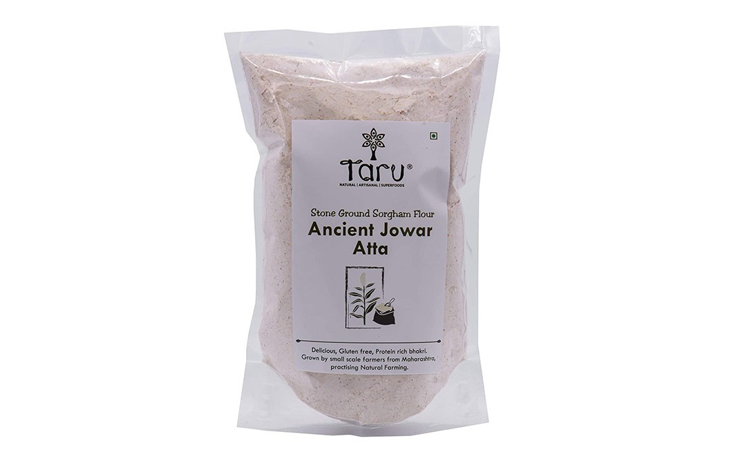 Taru Stone Ground Sorgham Flour Ancient Jowar Atta   Pack  500 grams